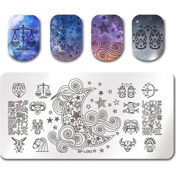 Šablona Destička pro Razítkování Zdobení Nehtů Born Pretty - L083