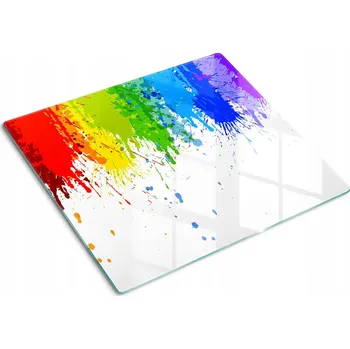 Obraz Odolná a stylová kuchyňská skleněná deska s motivem Duhové skvrny 60x52 cm