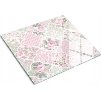 Obraz Multifunkční Dekorativní Skleněná Deska s potiskem Růže a ozdoby 60x52 cm