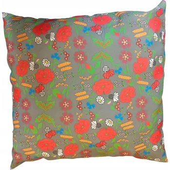 Polštář Polštář s kociewským výšivkou, šedý (45x45)