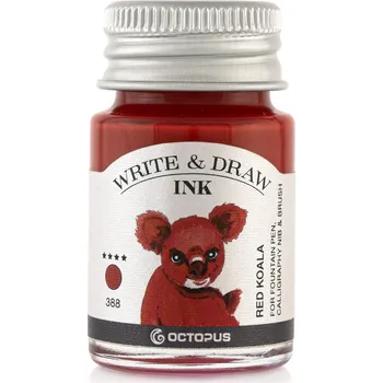 Octopus voděodolný inkoust na malování i psaní, červená koala Objem: 10 ml