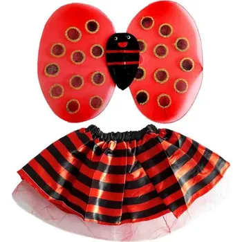 Karnevalový kostým KOSTÝM BERUŠKA KOSTÝM PŘEVLEK KŘÍDLA SUKNĚ 98 116 CM