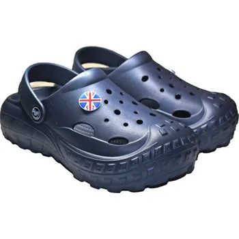 Pracovní oblečení Dámské dřeváky v tmavě modré barvě s aplikací