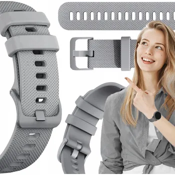 Řemínek na hodinky Řemínek ChronSmarta pro Garmin 22mm šedý