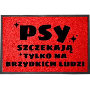 Obraz VCHODOVÁ ROHOŽKA ČERVENÁ 40X60 DEKORACE DOMU VTIPNÁ STYLOVÁ S POTISKEM HIT