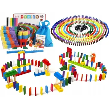 ostatní stavebnice Dřevěné domino Stavebnice velké puzzle 1000 ks