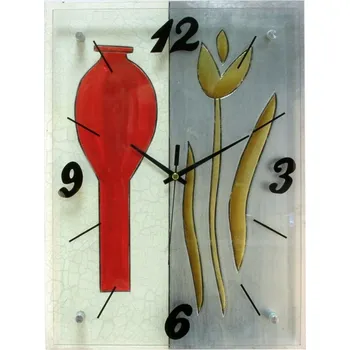 Hodiny Nástěnné hodiny MODERNÍ design VÁZA + KVĚTINA !