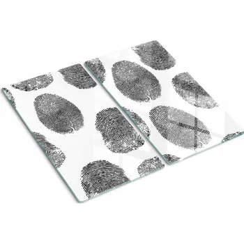 Obraz Sada dvou ozdobných skleněných kuchyňských desek Otisk prstů 2x30x52 cm