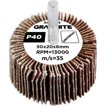 Brusný kotouč Lamelový kotouč 50 x 20 x 6 mm, P40 58T399