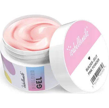 Lak na nehty STAVEBNÍ GEL NA PRODLUŽOVÁNÍ NEHTŮ - PINK PRÁŠEK - 50G isabellenails