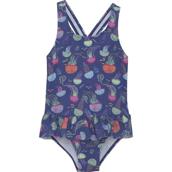 Dívčí plavky Dívčí plavky COLOR KIDS-Swimsuit W. Skirt, AOP-6149-Marlin Modrá 152