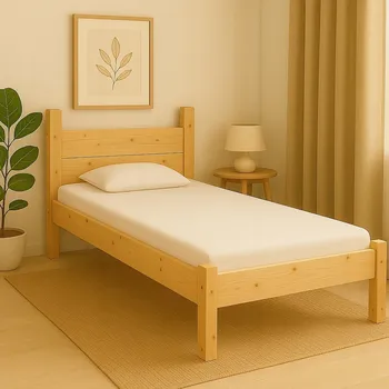 Postel Dřevěná postel 80x200 LEAF + rošt, zvýšená