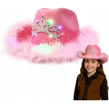 Karnevalový kostým KOVBOJSKÝ KLOBOUK WESTERN COUNTRY SVÍTÍCÍ LED DIVOKÝ ZÁPAD