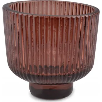 Svícen BORDOVÝ SVÍCEN na čajovou svíčku skleněný