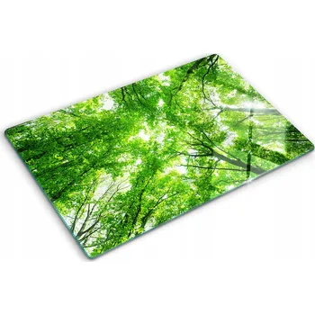 Obraz Multifunkční kuchyňská ozdobná deska z Tvrzené Sklo Zelený les 80x52 cm