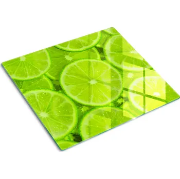 Obraz Ozdobná skleněná kuchyňská deska na krájení a servírování Limetky 60x52 cm
