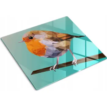 Obraz Kuchyňská Multifunkční Ozdobná Deska z Tvrzeného Skla Červenka 60x52 cm