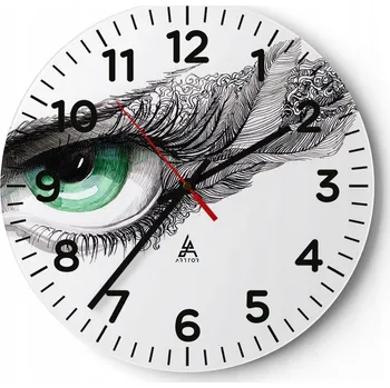 Hodiny Kuchyňské nástěnné hodiny 30x30 Abstrakce Moderní skleněné hodiny Tiché