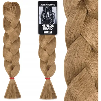 Syntetické vlasy 100% Henlon PRO Umělé Světle Hnědá barva 60cm #119