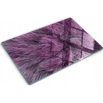 Obraz Multifunkční kuchyňská ozdobná deska z Tvrzené Sklo růžová imitace kožešina 80x52 cm
