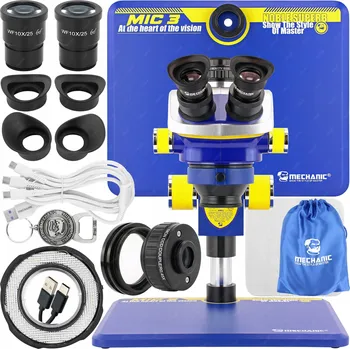 STEREO MIKROSKOP TRINOKULÁRNÍ MECHANIC MIC 3 7-50X + MCN 0,45x