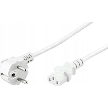 Napájecí kabel MicroConnect Napájecí kabel 5m Bílý Úhlová zástrčka Schuko