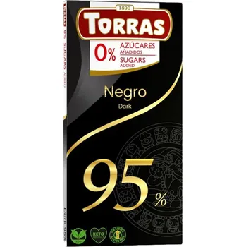 Čokoláda Torras Čokoláda bez cukru hořká 95 % 75 g