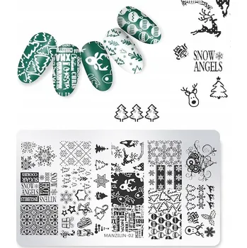 Přípravek na nehty Šablona Destička na nehty pro zdobení nehtů Manzilin-02