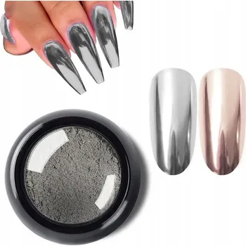Přípravek na nehty Pyl na nehty Zrcadlo Chrom Metalik + aplikátor č. 7