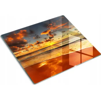 Obraz Skleněná krájecí deska Slunce pláž 60x52 cm