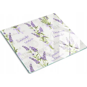 Obraz Dekorativní Kuchyňská Deska z Tvrzené Sklo na Krájení Levandule 60x52 cm