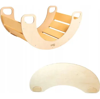 Dětská houpačka Houpačka dřevěný Sunny žlutý + stolek