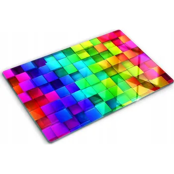 Obraz Skleněná dekorativní deska Na Servírování Jednohubek Barevné krabičky 80x52 cm