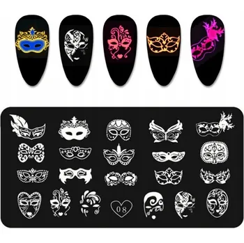 Šablona Destička na Nehty pro Razítkování Vzory Tian Xin - 08