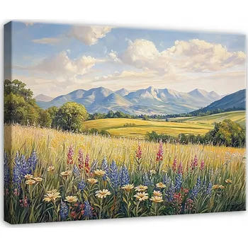 Obraz OBRAZ KVĚTINY LUČNÍ KVĚTY LOUKA KRAJINA DO LOŽNICE OBÝVÁKU KUCHYNĚ NA PLÁTNĚ 40x30
