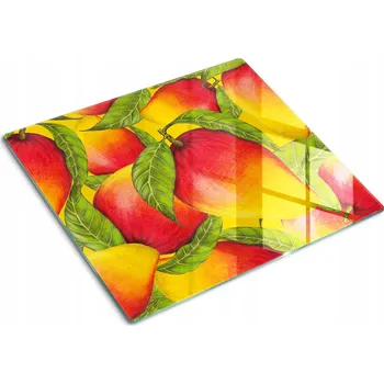 Obraz Kuchyňská Multifunkční Ozdobná Deska z Tvrzeného Skla Mango 60x52 cm