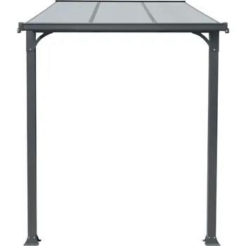 Stříška nad vchodové dveře BestBerg Hliníkový vchodový přístřešek PD-3A šedý