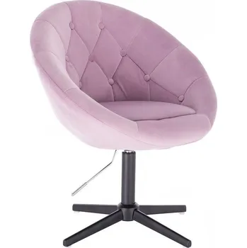 LuxuryForm DESIGN Kosmetické křeslo VERA VELUR na černém kříži - levandule