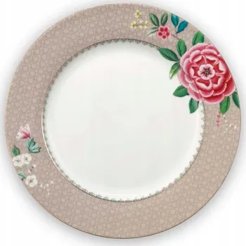 Talíř Mělký jídelní talíř Pip Studio Blushing Birds Khaki 26,5 cm