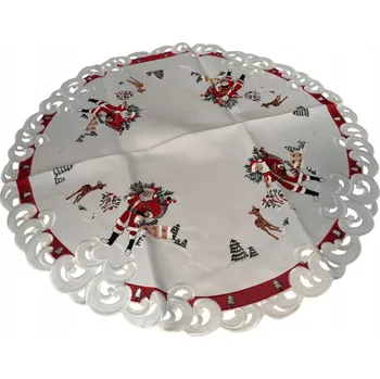 ubrus Vánoční ubrus s motivem Mikuláše 85 cm kulatý