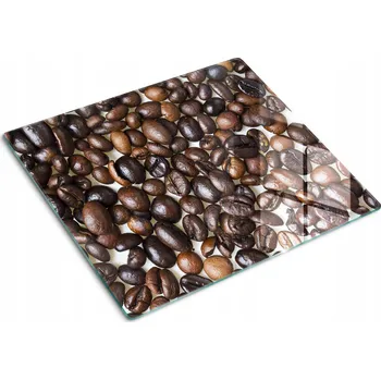 Obraz Multifunkční skleněná deska do kuchyně s motivem kávových zrn 60x52 cm