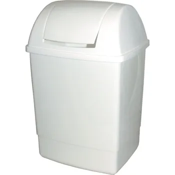 Odpadkový koš Koš KLIP odpadkový hranatý s víkem bílý 26 L