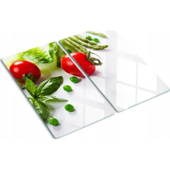 Obraz Kuchyňské Multifunkční Dekorativní Skleněné Desky Čerstvá zelenina 2x30x52 cm