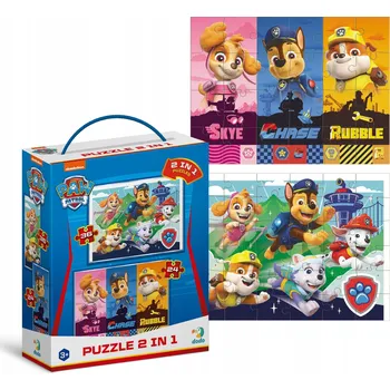 Puzzle Puzzle 2v1 Tlapková patrola Dobré štěňata /Dodo