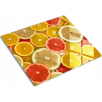 Obraz Dekorativní Skleněná Kuchyňská Deska na Krájení Citrusové plody 60x52 cm