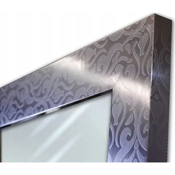 Zrcadlo Zrcadlo v rámu 90x50 stříbrný glamour lesk