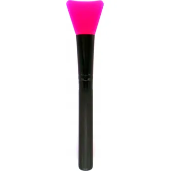 Kosmetický štětec Silikonový štěteček na pleťové masky, řasy, SPA, make-up, černý s tmavě růžovou