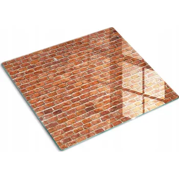 Obraz Odolná a stylová kuchyňská skleněná deska s motivem cihlové zdi 60x52 cm