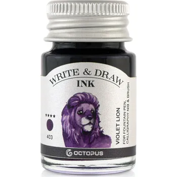 Octopus voděodolný inkoust na malování i psaní, fialový lev Objem: 10 ml