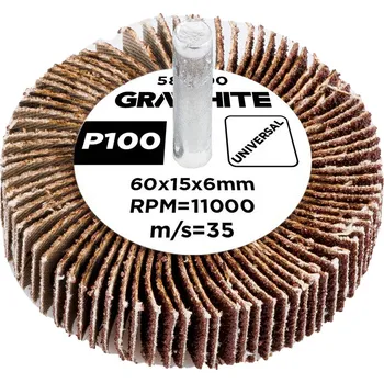 Brusný kotouč Lamelový kotouč 60 x 15 x 6 mm, P100 58T390